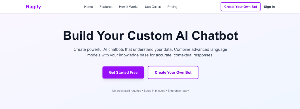 Ragify - AI Chatbot Platform